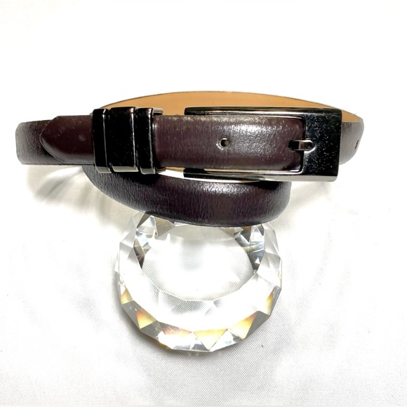 Genuine Leather Dark  Brown Classic BELT - Picture 1 of 10